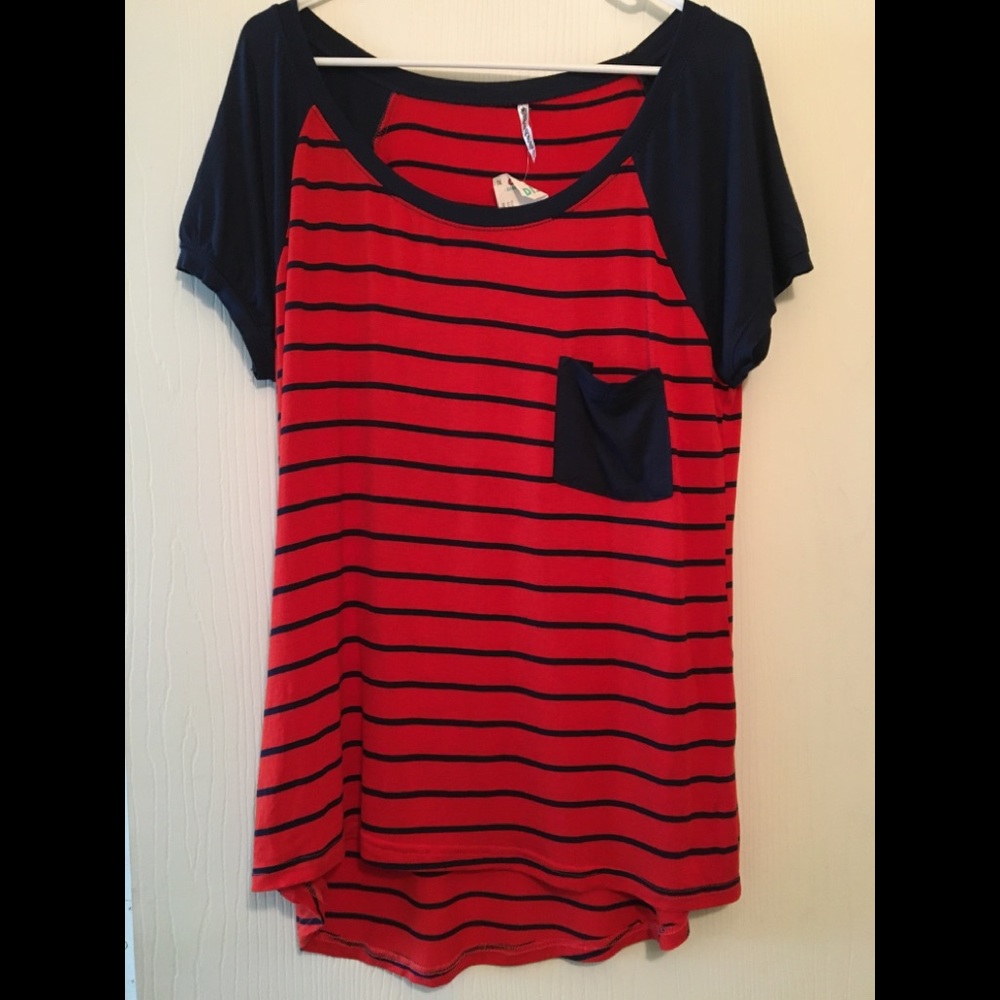 3X Striped Shot Sleeve Raglan